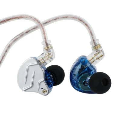 Afbeelding van Linsoul KZ ZSN Pro Dual Driver 1BA+1DD hybride metalen koptelefoon HIFI In Ear Monitor met afneembare 2 pins kabel, Zin Alloy Panel (met microfoon, blauw)