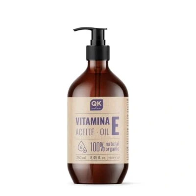Afbeelding van QKnatur Vitamine E olie 250 ml Natuurlijk Antioxidant en anti veroudering voor gezicht, huid, haar nagels