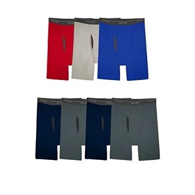 Afbeelding van Fruit of the Loom Coolzone boxershorts voor heren (diverse kleuren) (Pack van 7), Lange Been 7 Pack Diverse Kleuren, L