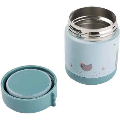 Afbeelding van Done by Deer Thermo voedselcontainer Tiny farm Blauw 300 ML