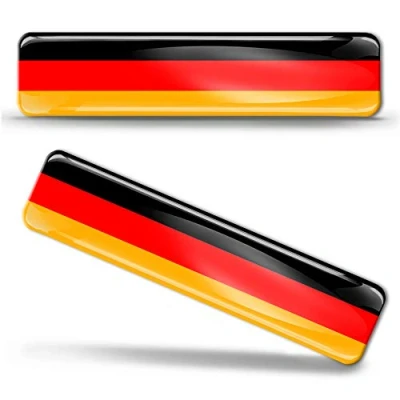 Afbeelding van 2 x sticker 3D gel silicone stickers Duitsland vlag autosticker F 9