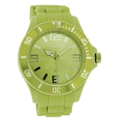 Afbeelding van OOZOO Timepieces groene horloge met rubber band C4349