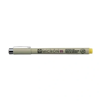 Afbeelding van Sakura Pigma Micron 05 pen geel