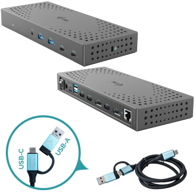 Afbeelding van I tec USB 3.0 / C Thunderbolt, 3x 4K Docking Station Gen 2 + Power Delivery 100W