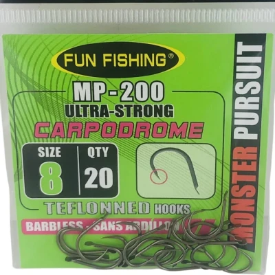 Afbeelding van Fun Fishing MP 200 Ultra Strong Carpodrome Zonder Weerhaak (20 pcs) Maat : 8