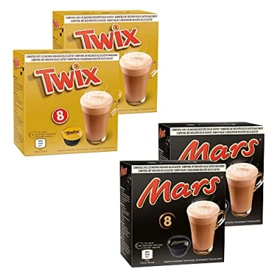 Afbeelding van 32 Warme Chocoladedrank Dolce Gusto Compatibel Capsules Mars, Twix (2 x 16 cups)