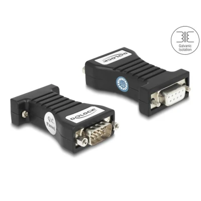 Afbeelding van Delock Isolator RS 232 D Sub 9 Buchse zu Stecker RXD, T