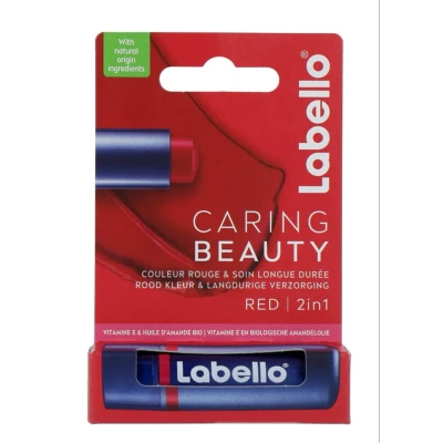Afbeelding van 24x Labello Lippenbalsem Caring Beauty Red 5.5 ml