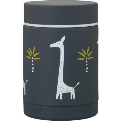 Afbeelding van Fresk Thermos Lunchbox 300 ml RVS Voedselcontainer BPA vrij Lekvrije dop Thermosbeker Food Jar tot 6 Uur Warm Lunchpot Giraf