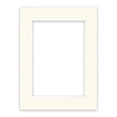 Afbeelding van nielsen Conservation Passepartout karton 1,5 mm buitenformaat 30x40 cm voor beeldformaat 20,5x29,5 (ook DIN A4) roomwit gestructureerd oppervlak