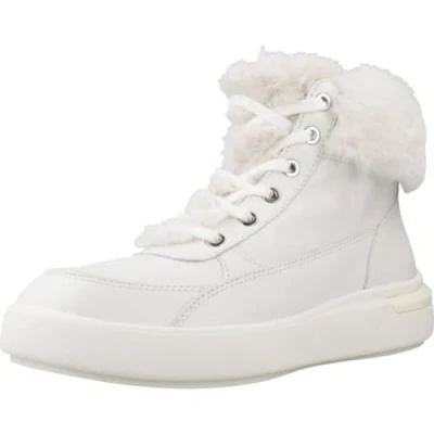 Afbeelding van Geox Dalyla Sneakers hoog, Dames, Maat: 37, White Leer en textiel