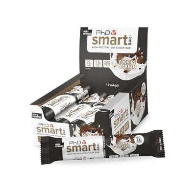 Afbeelding van PhD Smart Bar 12repen Cookies &amp; Cream