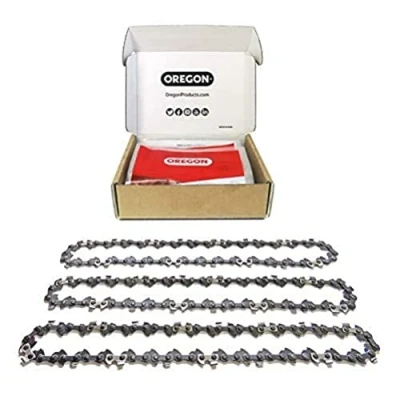 Afbeelding van Oregon 91P Set van 3 kettingzaagkettingen voor geleidestangen 45 cm (18&quot;), 62 aandrijfschakels, Low Rebound, compatibel met Husqvarna, McCulloch, Mac Allister en andere