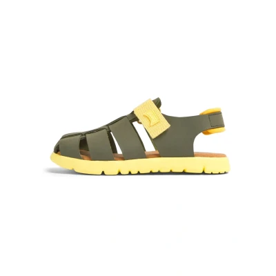 Afbeelding van Camper Oruga Sandalen, Maat: 30, Medium green Leer en textiel