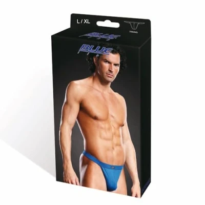 Afbeelding van Blue Line String L/XL Performance Microfiber Thong Zwart