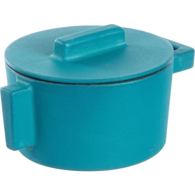 Afbeelding van Sambonet Braadpan Terra.Cotto Gietijzer met deksel 10 cm Groen