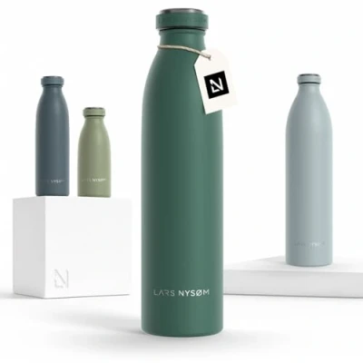 Afbeelding van LARS NYSØM &#039;Ren&#039; Roestvrijstalen drinkfles 750ml BPA vrije geïsoleerde waterfles 0,75 Liter Bayberry