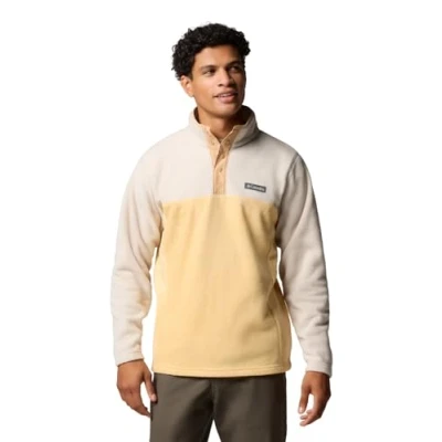 Afbeelding van Columbia Men&#039;s Steens Mountain Half Snap 2, Fleece Pull Over, Sand Dune/Dark Stone, S