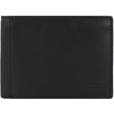 Afbeelding van camel active Leren Portemonnee Cliff Jeans Wallet Black Zwart