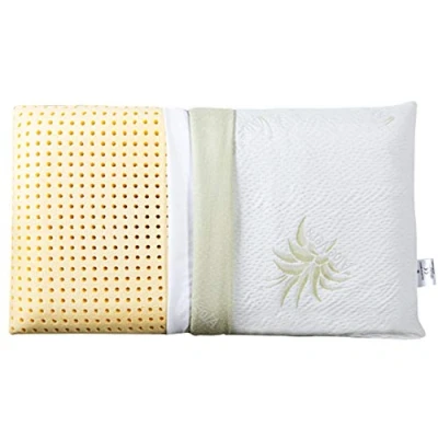 Afbeelding van EVERGREENWEB Aanbieding Hoofdkussen 40x70 12 cm laag Rechthoekig 100% Memory Foam, Dubbele Voering Aloë Vera en Katoen UITNEEMBAAR Ontspannend tegen Nekklachten MEDISCH HULPMIDDEL