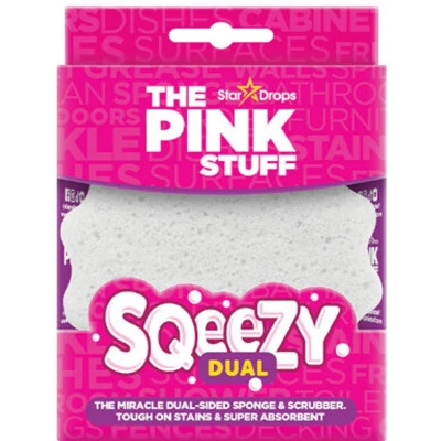 Afbeelding van The Pink Stuff Sqeezy Dubbelzijdige Scrub Spons Wit