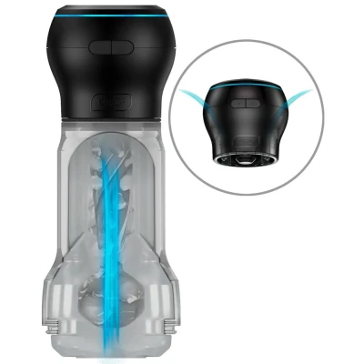 Afbeelding van Kiiroo Feel Pocket Stroker Crystal en Powerblow Combo Zwart/Transparant