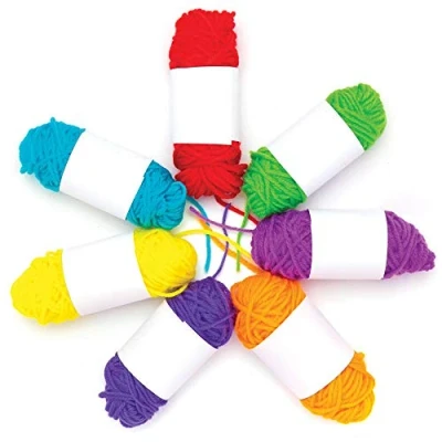 Afbeelding van Baker Ross AT705 Wol in Regenboogkleuren (7 x 1 g) Knutselspullen voor Kinderen