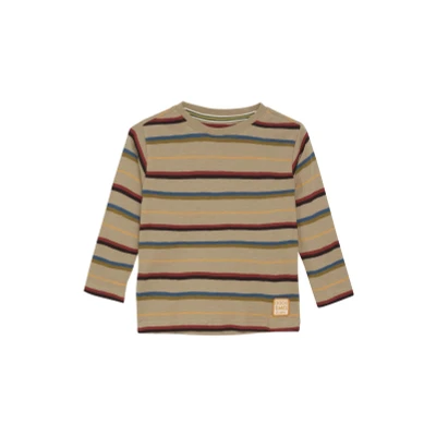 Afbeelding van Noppies Langarm Ranlo Trui voor kinderen, Maat: 134, Stripe pattern off white