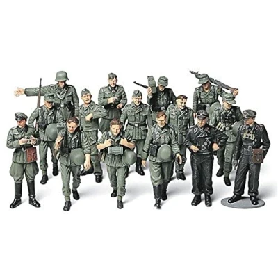 Afbeelding van TAMIYA 300032530 1:48 WWII figuurset Duitse infanterie manoeuvre, 15 soldaten, getrouwe replica, plastic bouwpakket, knutselen, modelbouwset, montage, ongelakt