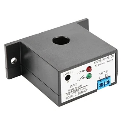 Afbeelding van Stroomdetectieschakelaar, normaal open detectieschakelaar Instelbaar AC 0,2 30A SZC23 NO AL CH IP30 Waterdicht