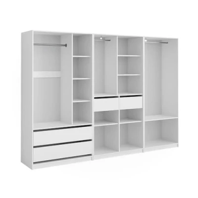 Afbeelding van Vicco Garderobekast Elmo, Wit, 100 x 200 cm Set met 3 delen