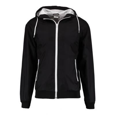 Afbeelding van Urban Classics Contrast Windrunner Lichte jas, Heren, Maat: 5XL, Black/white