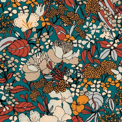 Afbeelding van AS Creation AP Floral Impression 37756 4 377564 Multicolour / Blauw