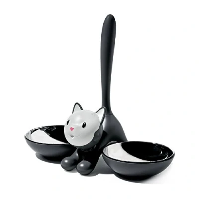 Afbeelding van Kattenvoerbak Alessi Tigrito Black