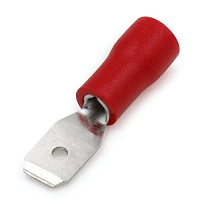 Afbeelding van Heschen Male Quick Disconnects Vinyl geïsoleerd 4,8 x 0,5 mm Kabel Terminal voor 1,5 mm2 (22 16 AWG) Rood 100Pack