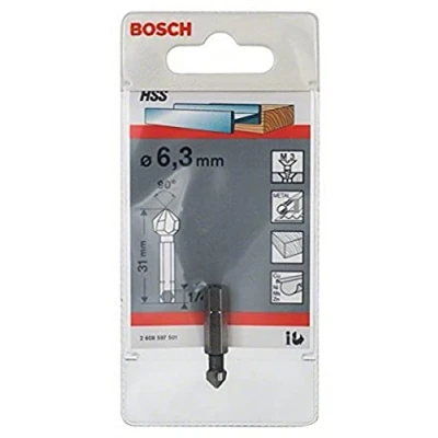 Afbeelding van Bosch Accessories Power Tools 2608597501 Kegelverzinkboor 6.3 mm HSS 1/4 (6.3 mm) 1 stuk(s)