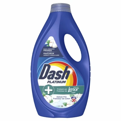 Afbeelding van 4x Dash Vloeibaar Wasmiddel Katoen fris 30 Wasbeurten 1350 ml