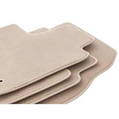 Afbeelding van Wielganizator Velours automatten beige, rubberen Fortuna, pasvorm voor Renault Twingo I Steilheck (1993 2006) 4 delige vloermatten