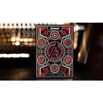 Afbeelding van Murphy&#039;s Magic Supplies, Inc. Avengers: Red Edition speelkaarten door theory11, geweldig cadeau voor kaartverzamelaars