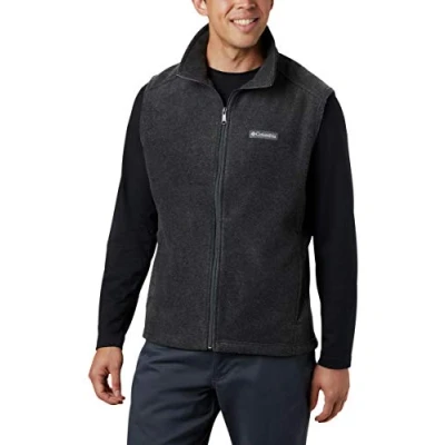 Afbeelding van Columbia Men&#039;s Big and Tall Steens Mountain Full Zip Soft Fleece Vest, Charcoal Heather, 4X