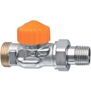 Afbeelding van Heimeier Eclipse afc radiatorafsluiter 1/2 x g 3/4 recht, oranje