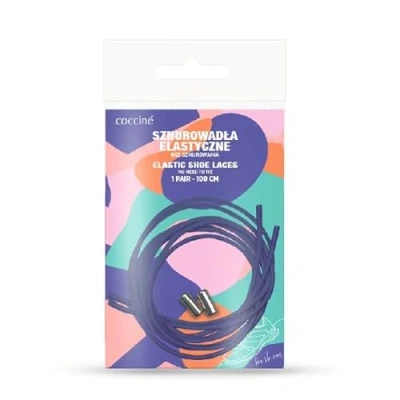 Afbeelding van Cocciné Elastische veters zonder strikken, 1 paar, 100 cm lang, ronde veters, comfortabel en eenvoudig te bedienen, stijlvol design, universeel inzetbaar, Donkerblauw, (Runde 3 mm)