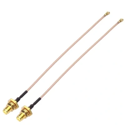 Afbeelding van Bingfu RP SMA Female Bulkhead Mount to IPX IPEX U.FL RG178 WiFi Antenna Adapter Cable 15cm (2 Pack) for Wireless Mini PCI Express PCIE Network Card Router FPV UAV Drone Transmitter