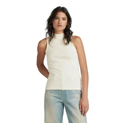 Afbeelding van G Star OPEN MOCK Top, Dames, Maat: 40, Antique white