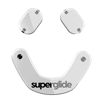 Afbeelding van Superglide Snelste en gladste muisvoeten/skates gemaakt met ultrasterk onberispelijk glas Super snelle gladde duurzame zool voor SteelSeries Prime Mini bedraad/draadloos [wit]