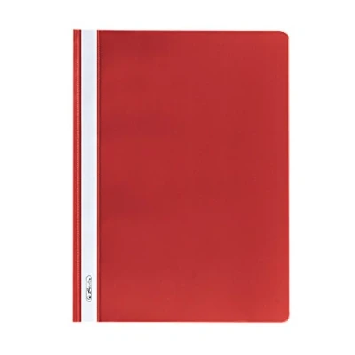 Afbeelding van Herlitz 975433 Snelhechter A4 PP met transparant voordeksel, 10 stuks, rood