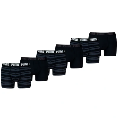 Afbeelding van 6 x Puma Boxershort Everyday Heritage Stripe Black / maat M