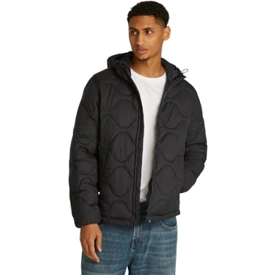 Afbeelding van Tommy Hilfiger Heren ONION QUILTED HOODED JAS MW0MW36585, Puffer Jacket, Zwart, S, Zwart (zwart), S