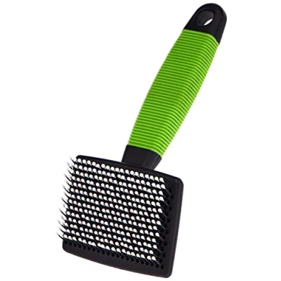 Afbeelding van Ferplast Vachtborstel Met Plastic Pennen Kat Kattenvachtborstel 14.5x6.8x2 cm Lime Zwart