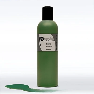 Afbeelding van Senjo Color Bodypainting verf 250ml medium groene vloeistof voor airbrush, spons, penseel